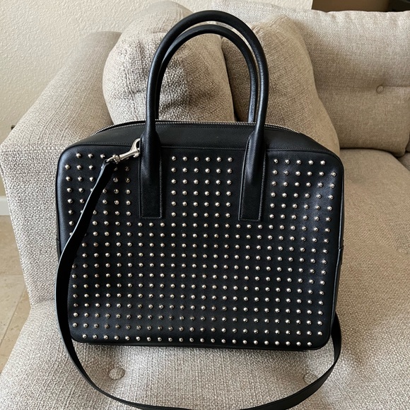 Saint Laurent YSL Sac Museum Black Studded Crossbody Bag NWT - Picture 7 of 16